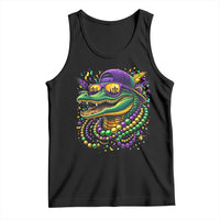 Mardigator Mardi Gras Alligator Carnival Beads Tank Top