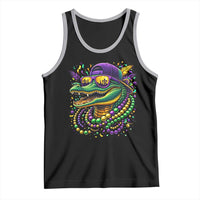 Mardigator Mardi Gras Alligator Carnival Beads Tank Top