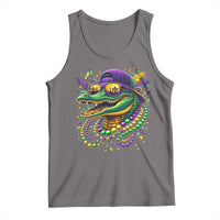 Mardigator Mardi Gras Alligator Carnival Beads Tank Top