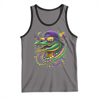 Mardigator Mardi Gras Alligator Carnival Beads Tank Top