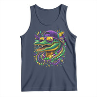 Mardigator Mardi Gras Alligator Carnival Beads Tank Top