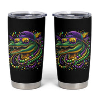 Mardigator Mardi Gras Alligator Carnival Beads Tumbler Cup