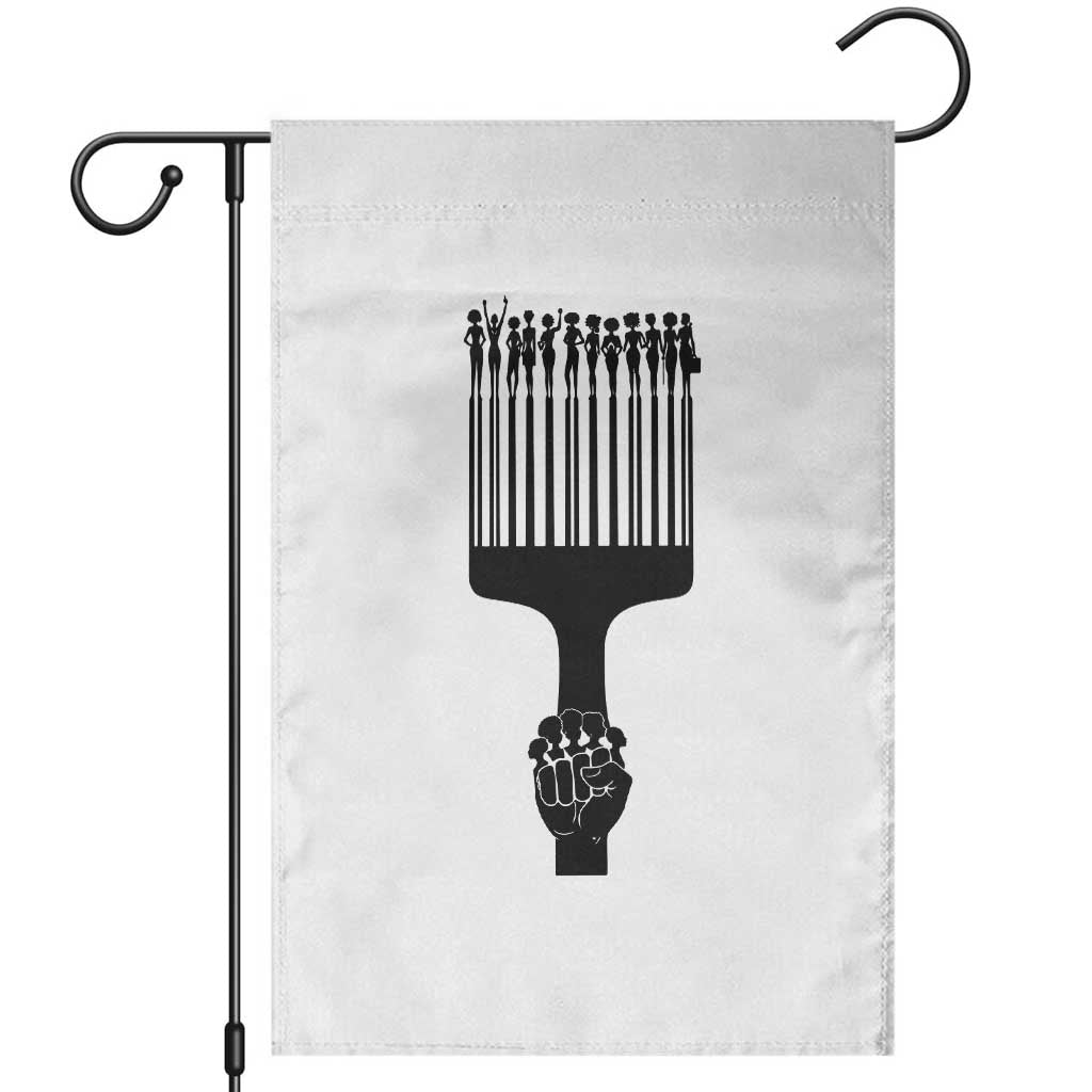 Afro Pick Comb Strong Black Power Fist Garden Flag
