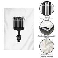 Afro Pick Comb Strong Black Power Fist Garden Flag