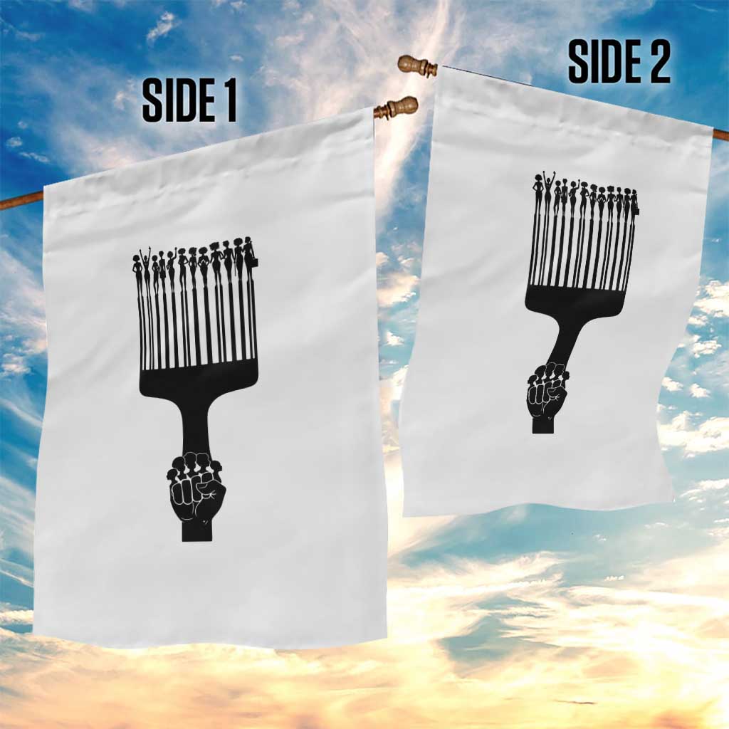 Afro Pick Comb Strong Black Power Fist Garden Flag