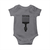 Afro Pick Comb Strong Black Power Fist Baby Onesie