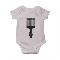 Afro Pick Comb Strong Black Power Fist Baby Onesie
