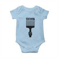 Afro Pick Comb Strong Black Power Fist Baby Onesie