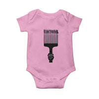 Afro Pick Comb Strong Black Power Fist Baby Onesie