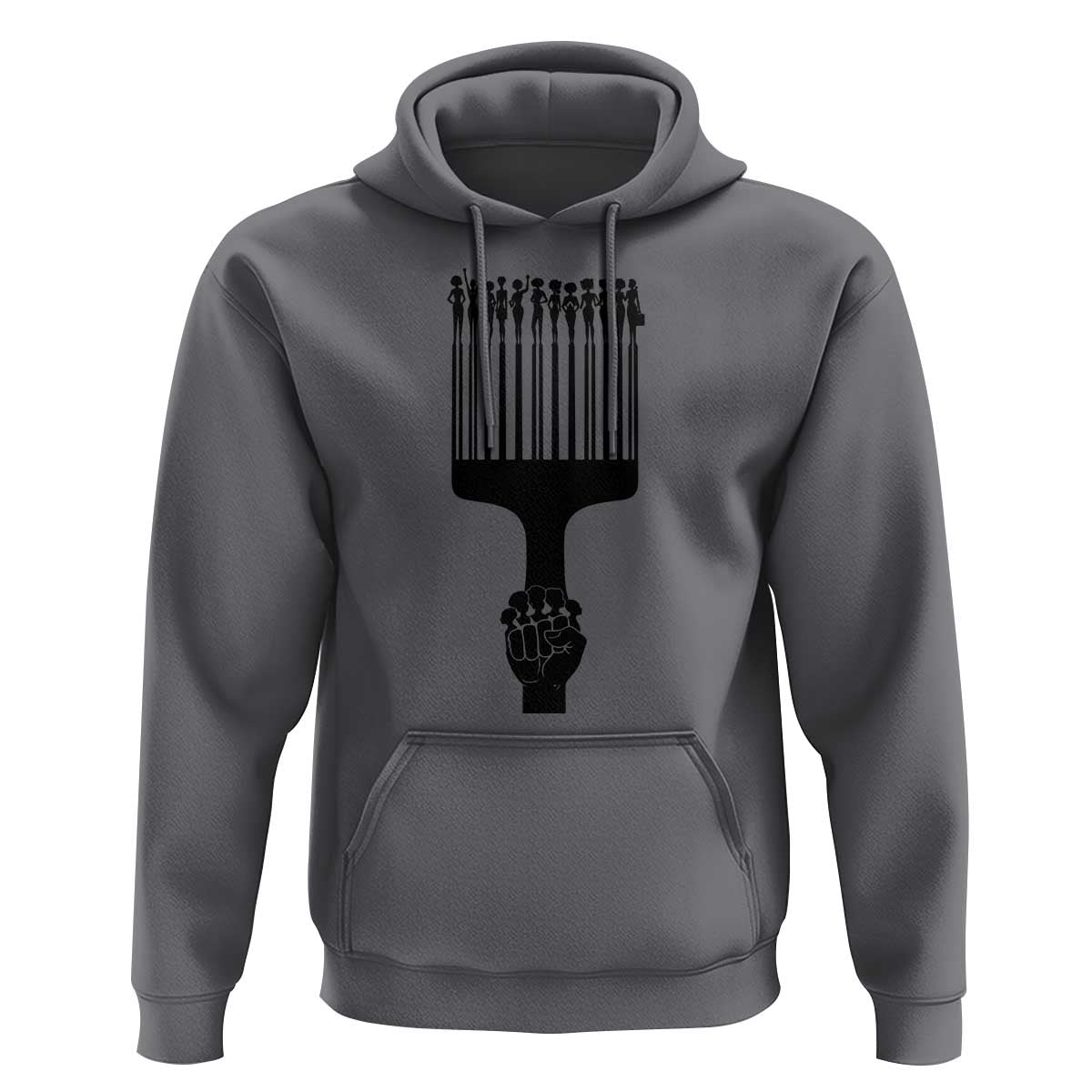 Afro Pick Comb Strong Black Power Fist Hoodie