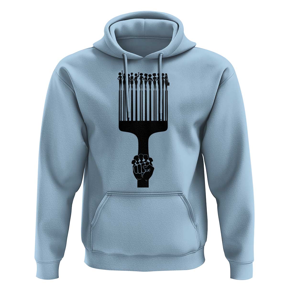 Afro Pick Comb Strong Black Power Fist Hoodie