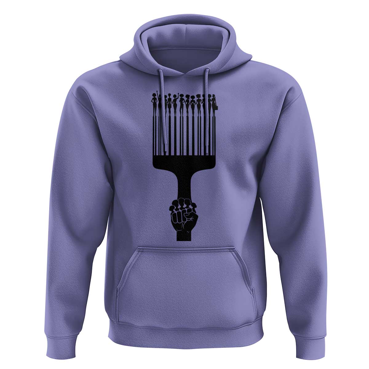 Afro Pick Comb Strong Black Power Fist Hoodie