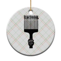 Afro Pick Comb Strong Black Power Fist Ceramic Ornament