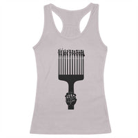 Afro Pick Comb Strong Black Power Fist Racerback Tank Top