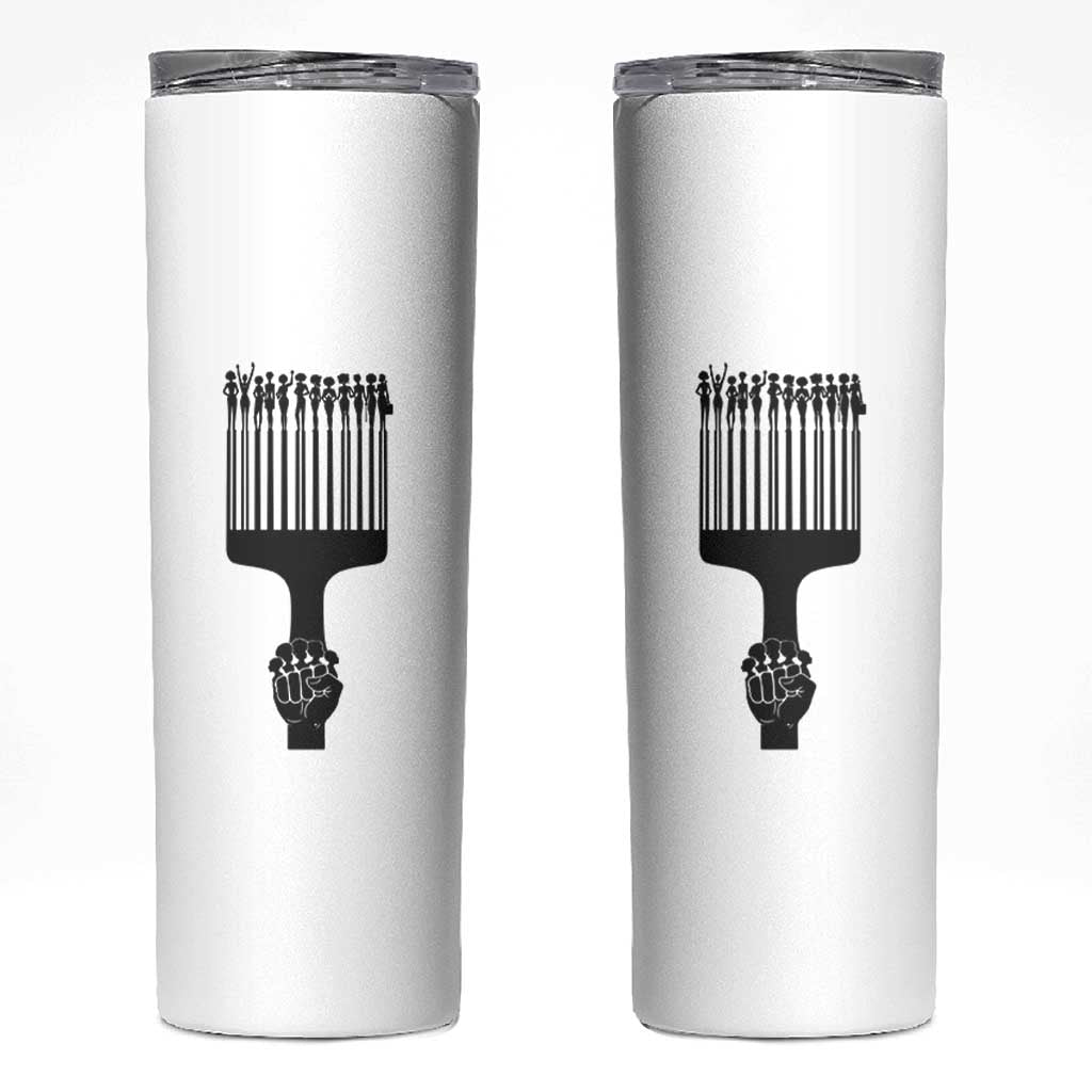 Afro Pick Comb Strong Black Power Fist Skinny Tumbler