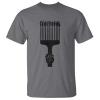 Afro Pick Comb Strong Black Power Fist T Shirt