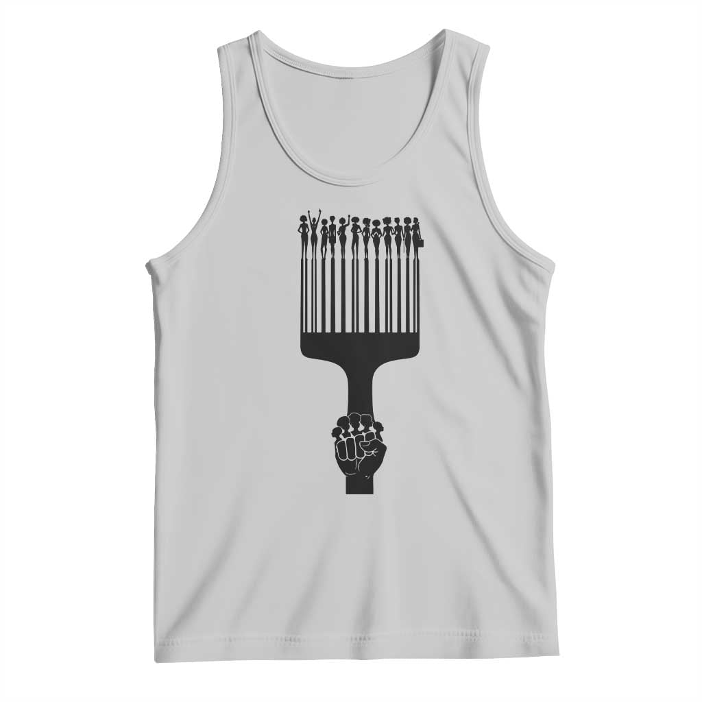 Afro Pick Comb Strong Black Power Fist Tank Top