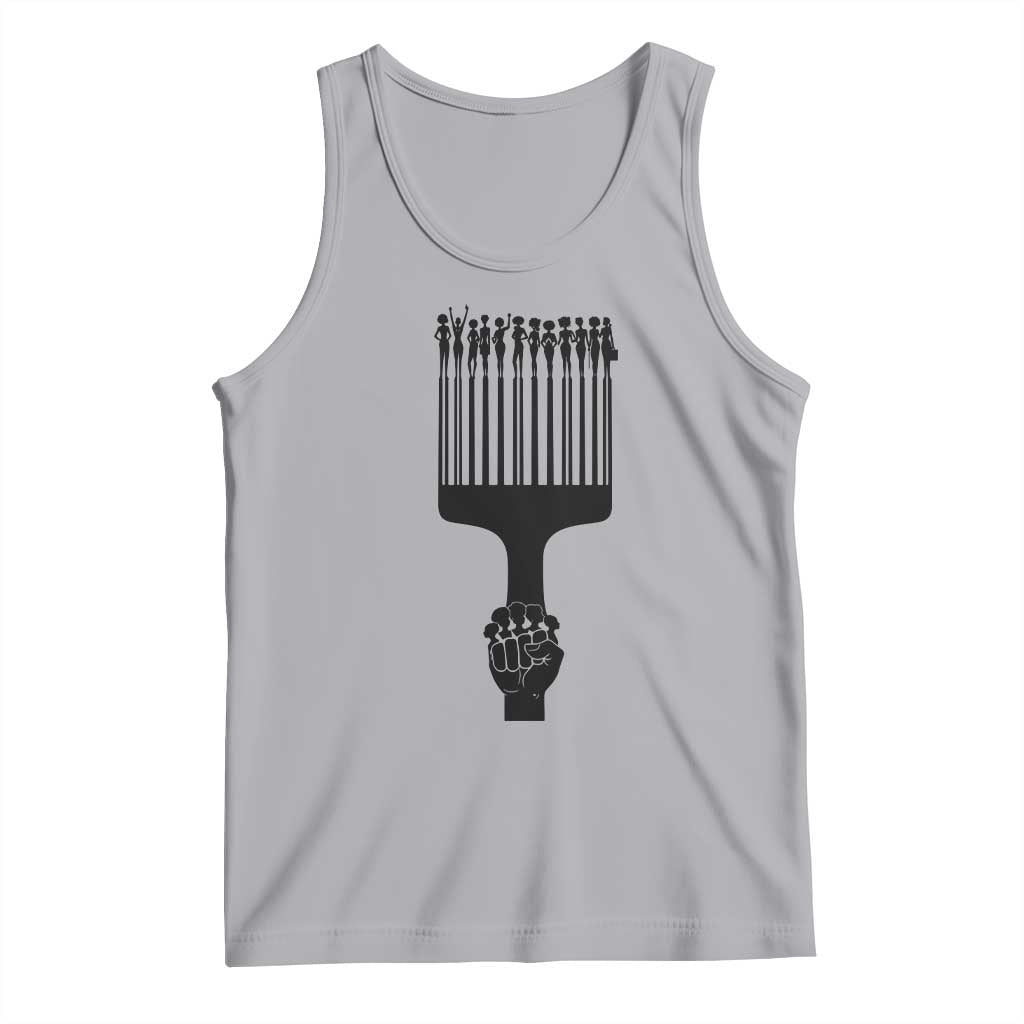 Afro Pick Comb Strong Black Power Fist Tank Top