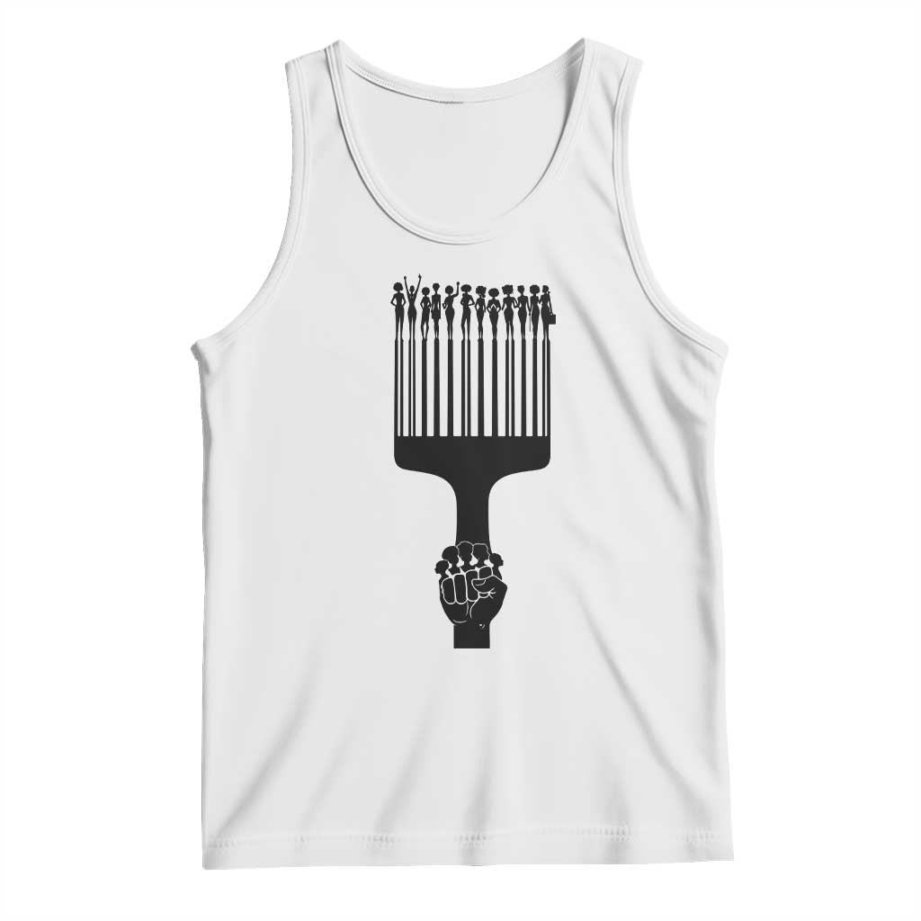 Afro Pick Comb Strong Black Power Fist Tank Top