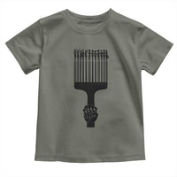 Afro Pick Comb Strong Black Power Fist Toddler T Shirt