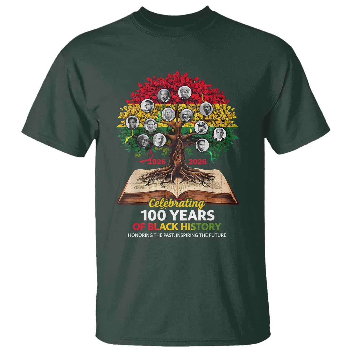 Celebrating 100 Years Of Black History Honoring The Past Inspiring The Future T Shirt Black Leaders