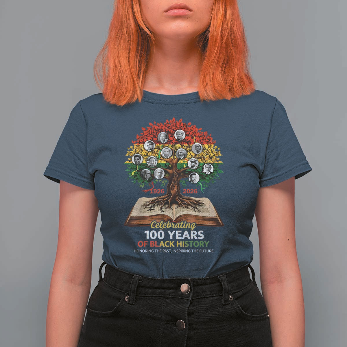 Celebrating 100 Years Of Black History Honoring The Past Inspiring The Future T Shirt For Women Black Leaders