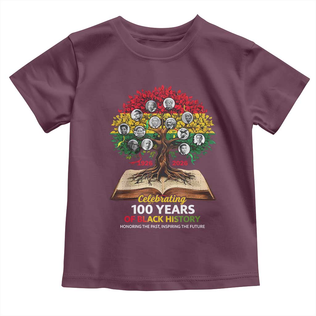 Celebrating 100 Years Of Black History Honoring The Past Inspiring The Future Toddler T Shirt Black Leaders