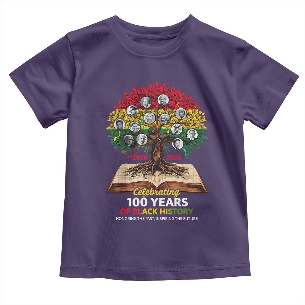 Celebrating 100 Years Of Black History Honoring The Past Inspiring The Future Toddler T Shirt Black Leaders