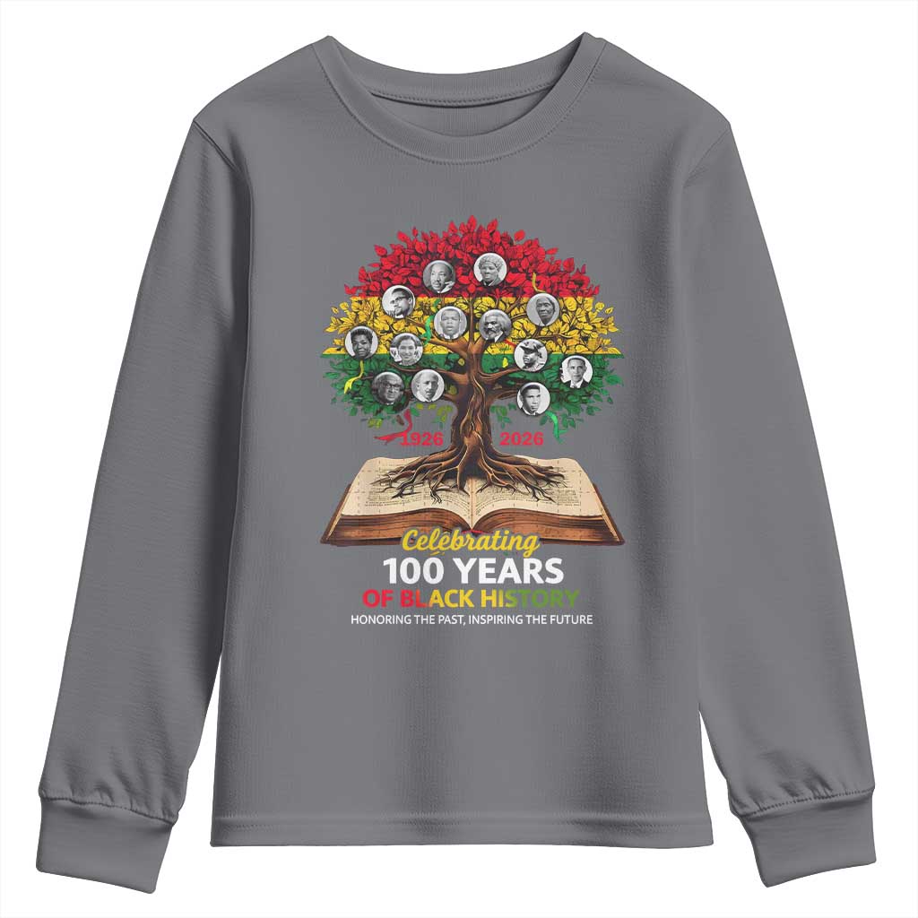 Celebrating 100 Years Of Black History Honoring The Past Inspiring The Future Youth Sweatshirt Black Leaders