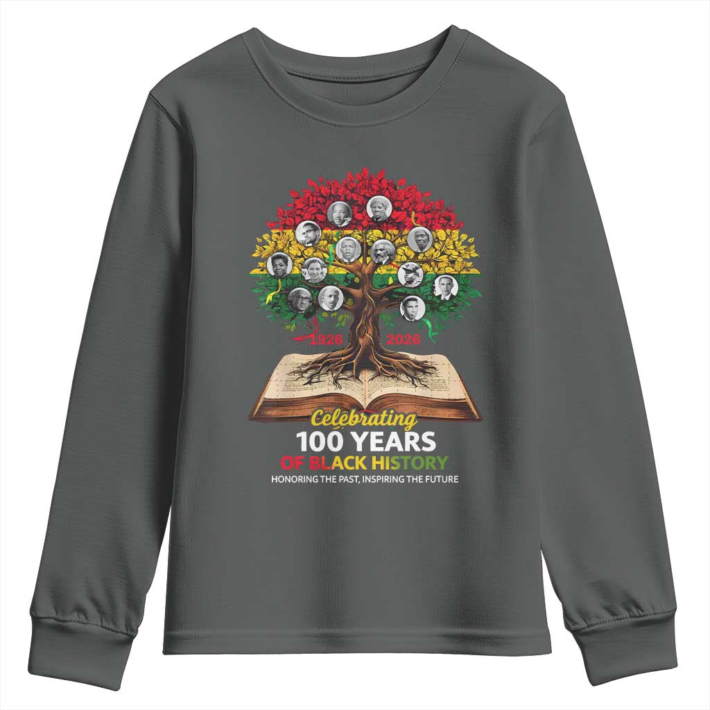 Celebrating 100 Years Of Black History Honoring The Past Inspiring The Future Youth Sweatshirt Black Leaders