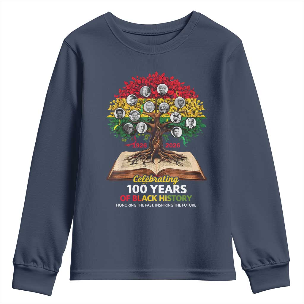 Celebrating 100 Years Of Black History Honoring The Past Inspiring The Future Youth Sweatshirt Black Leaders