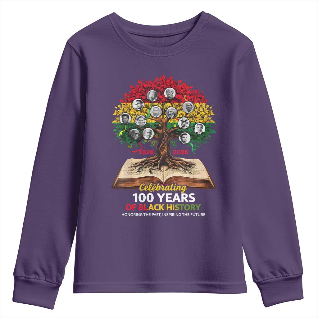 Celebrating 100 Years Of Black History Honoring The Past Inspiring The Future Youth Sweatshirt Black Leaders