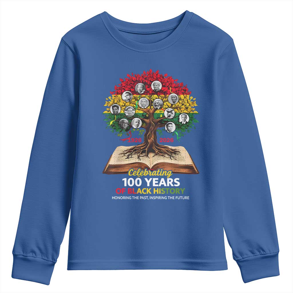Celebrating 100 Years Of Black History Honoring The Past Inspiring The Future Youth Sweatshirt Black Leaders
