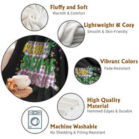 Play Some Boosie Mardi Gras Throw Blanket Funny Fat Tuesday Coquette Louisiana Carnival