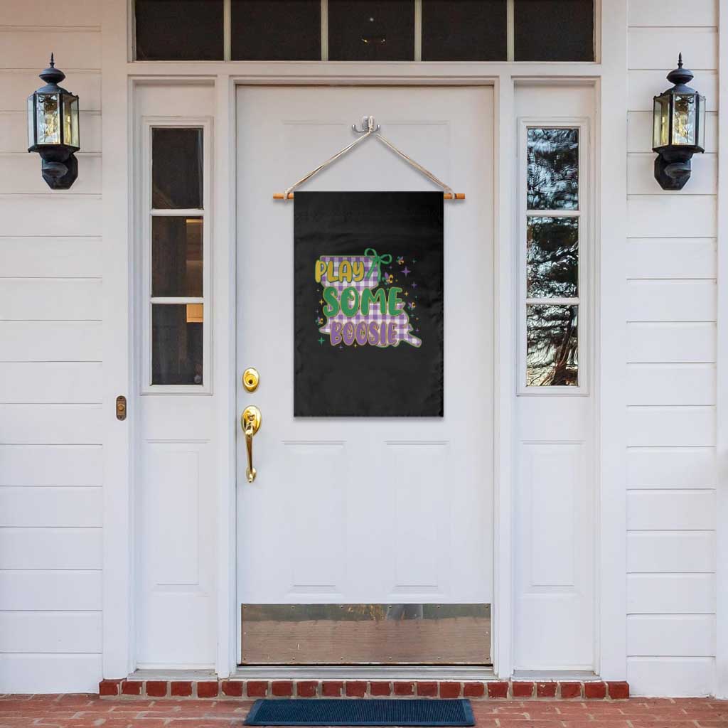 Play Some Boosie Mardi Gras Garden Flag Funny Fat Tuesday Coquette Louisiana Carnival