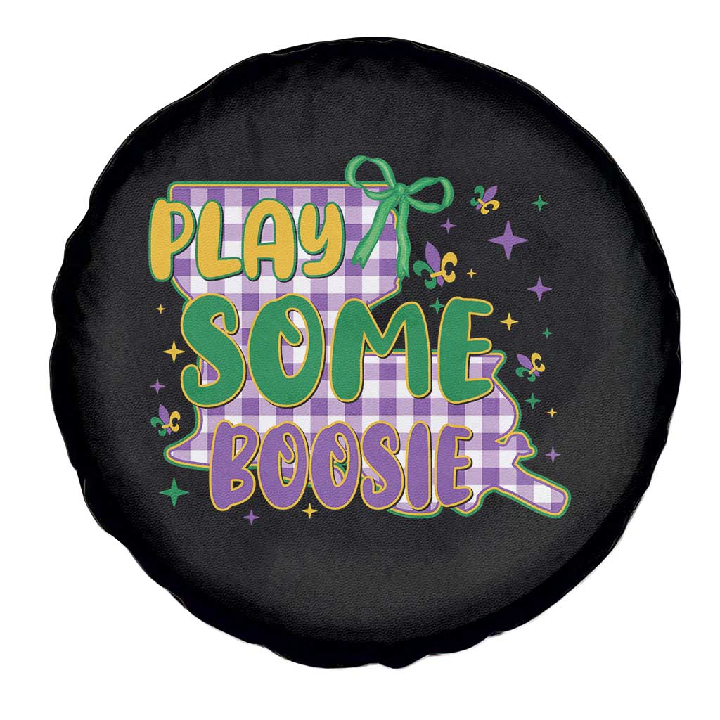 Play Some Boosie Mardi Gras Spare Tire Cover Funny Fat Tuesday Coquette Louisiana Carnival