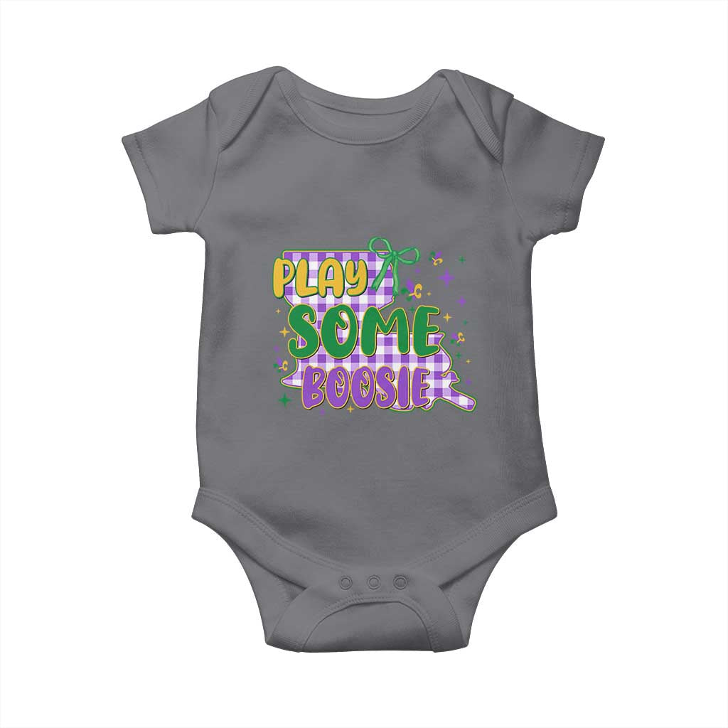 Play Some Boosie Mardi Gras Baby Onesie Funny Fat Tuesday Coquette Louisiana Carnival