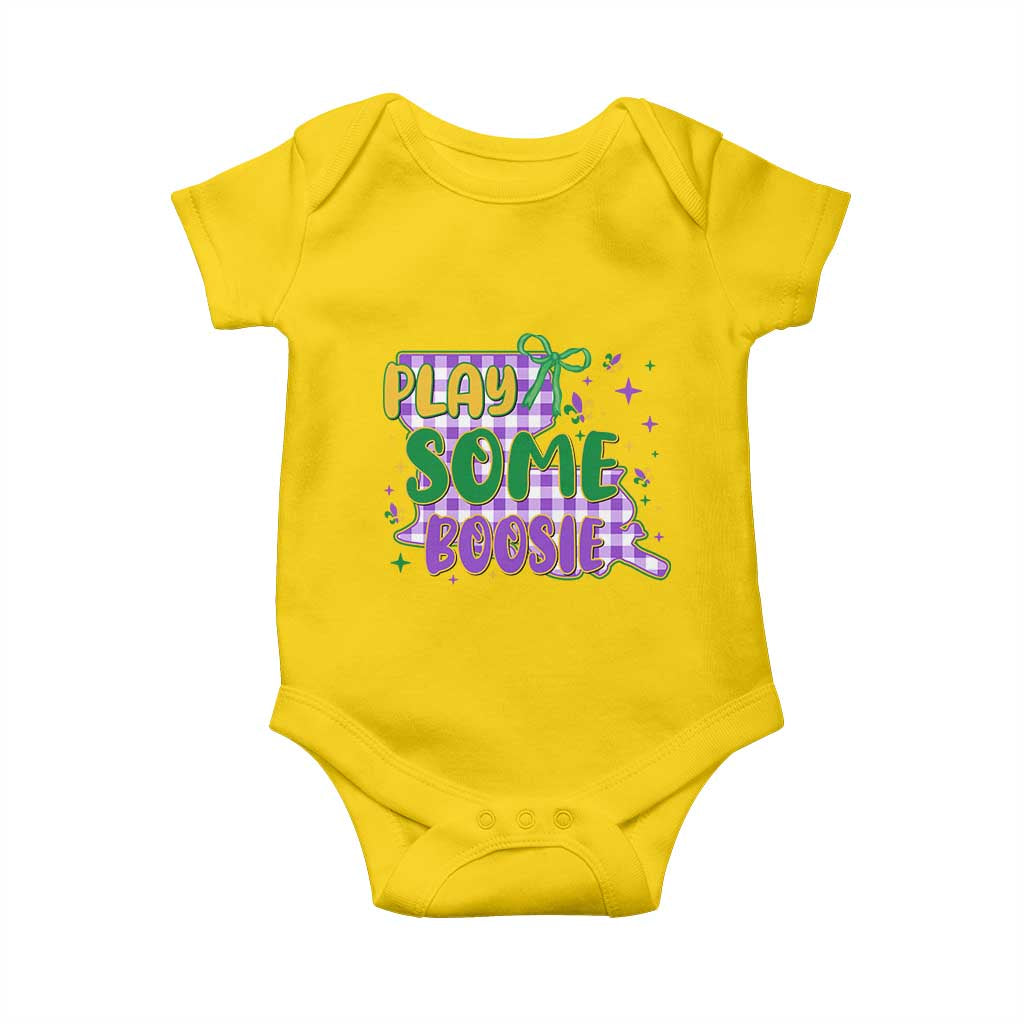 Play Some Boosie Mardi Gras Baby Onesie Funny Fat Tuesday Coquette Louisiana Carnival