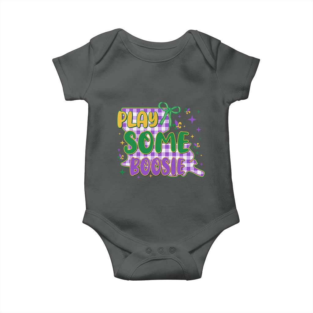 Play Some Boosie Mardi Gras Baby Onesie Funny Fat Tuesday Coquette Louisiana Carnival
