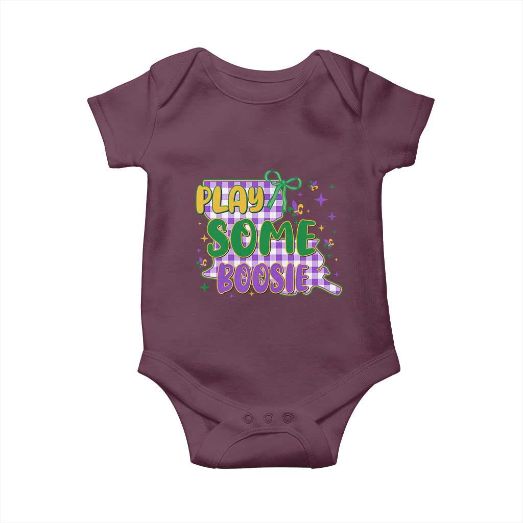Play Some Boosie Mardi Gras Baby Onesie Funny Fat Tuesday Coquette Louisiana Carnival