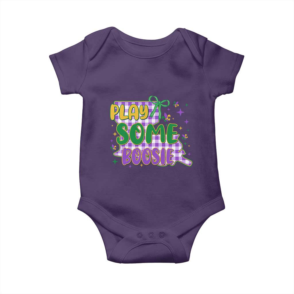 Play Some Boosie Mardi Gras Baby Onesie Funny Fat Tuesday Coquette Louisiana Carnival
