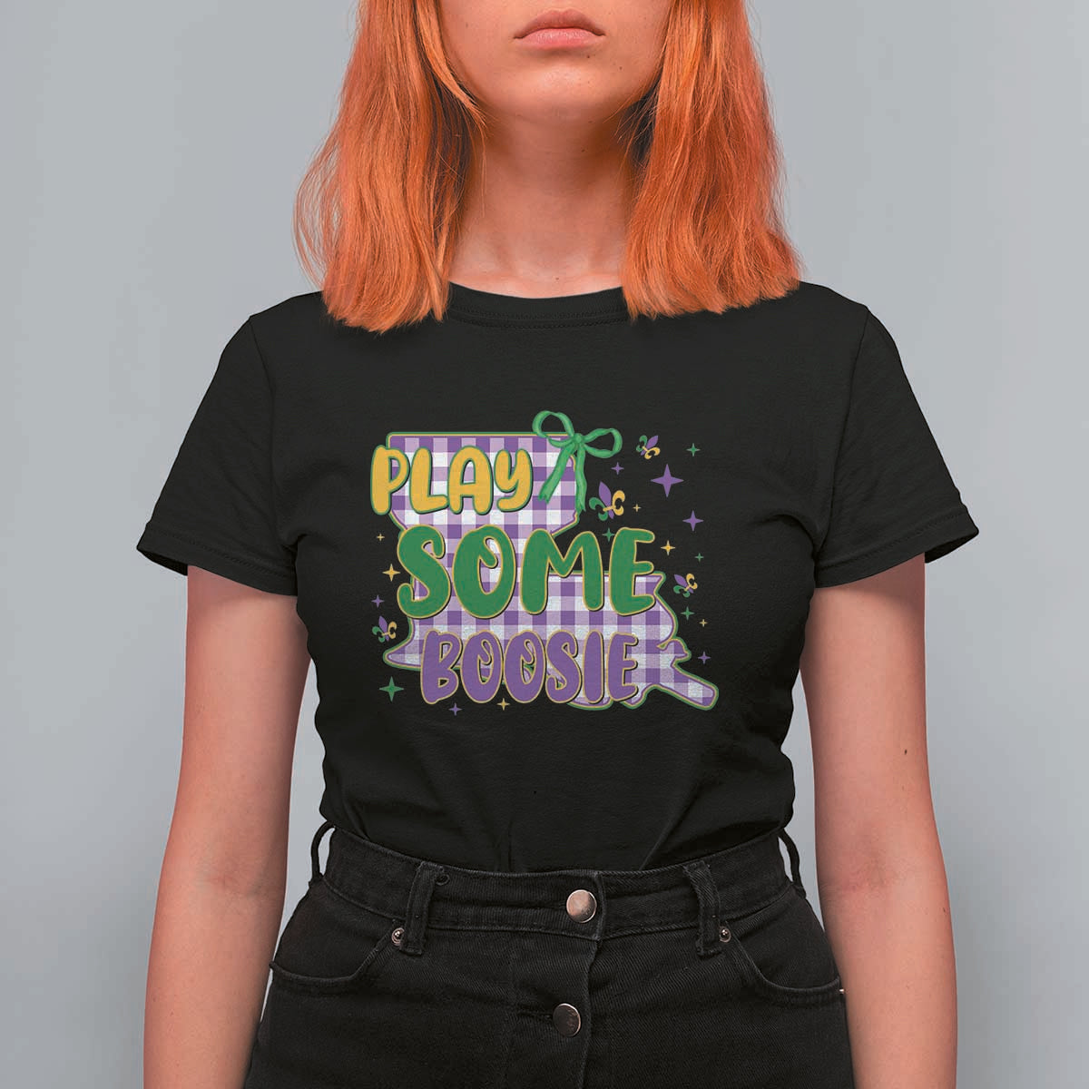 Play Some Boosie Mardi Gras T Shirt For Women Funny Fat Tuesday Coquette Louisiana Carnival