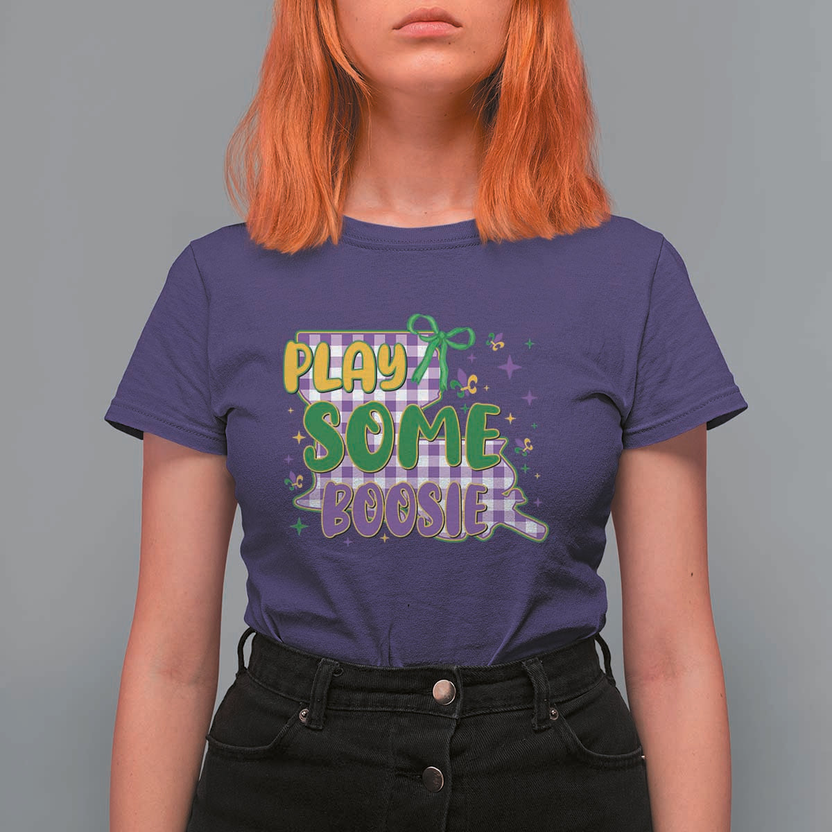 Play Some Boosie Mardi Gras T Shirt For Women Funny Fat Tuesday Coquette Louisiana Carnival