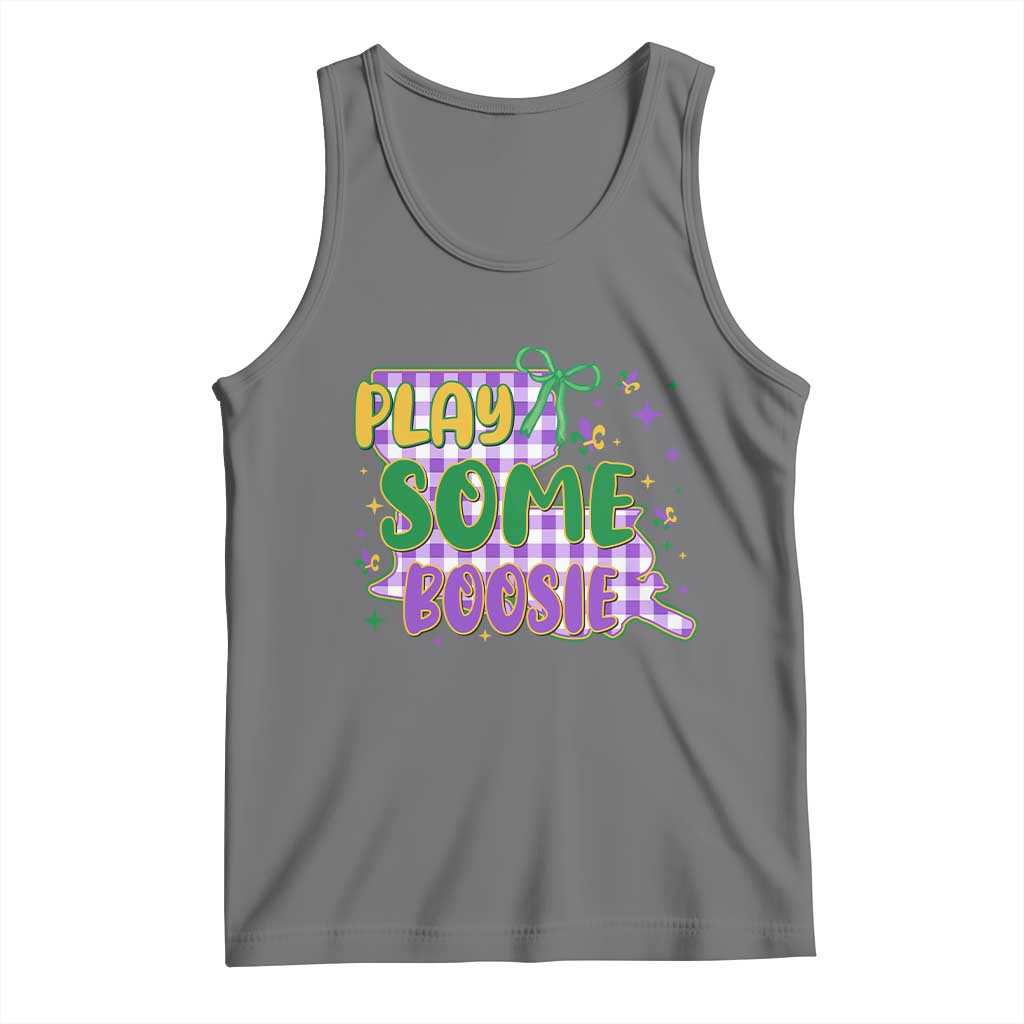 Play Some Boosie Mardi Gras Tank Top Funny Fat Tuesday Coquette Louisiana Carnival