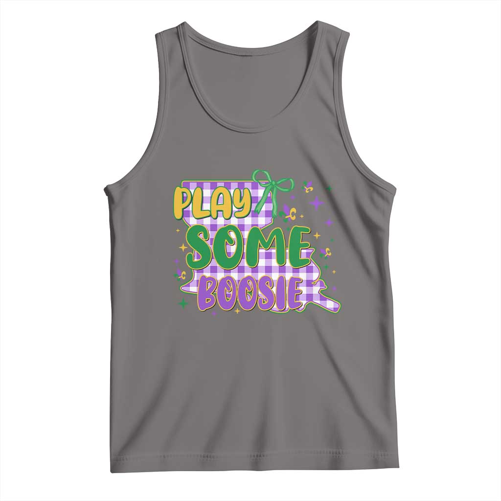 Play Some Boosie Mardi Gras Tank Top Funny Fat Tuesday Coquette Louisiana Carnival