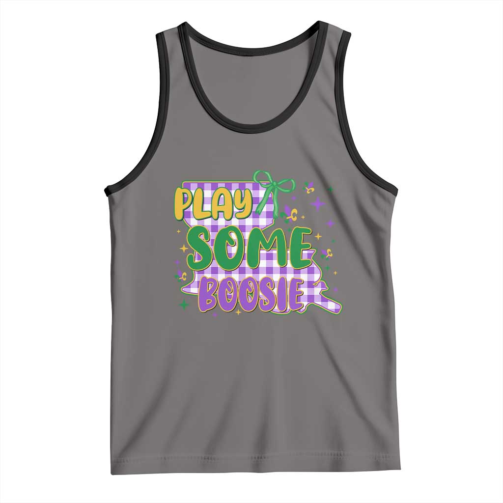 Play Some Boosie Mardi Gras Tank Top Funny Fat Tuesday Coquette Louisiana Carnival
