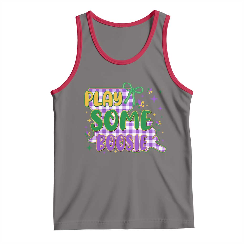Play Some Boosie Mardi Gras Tank Top Funny Fat Tuesday Coquette Louisiana Carnival
