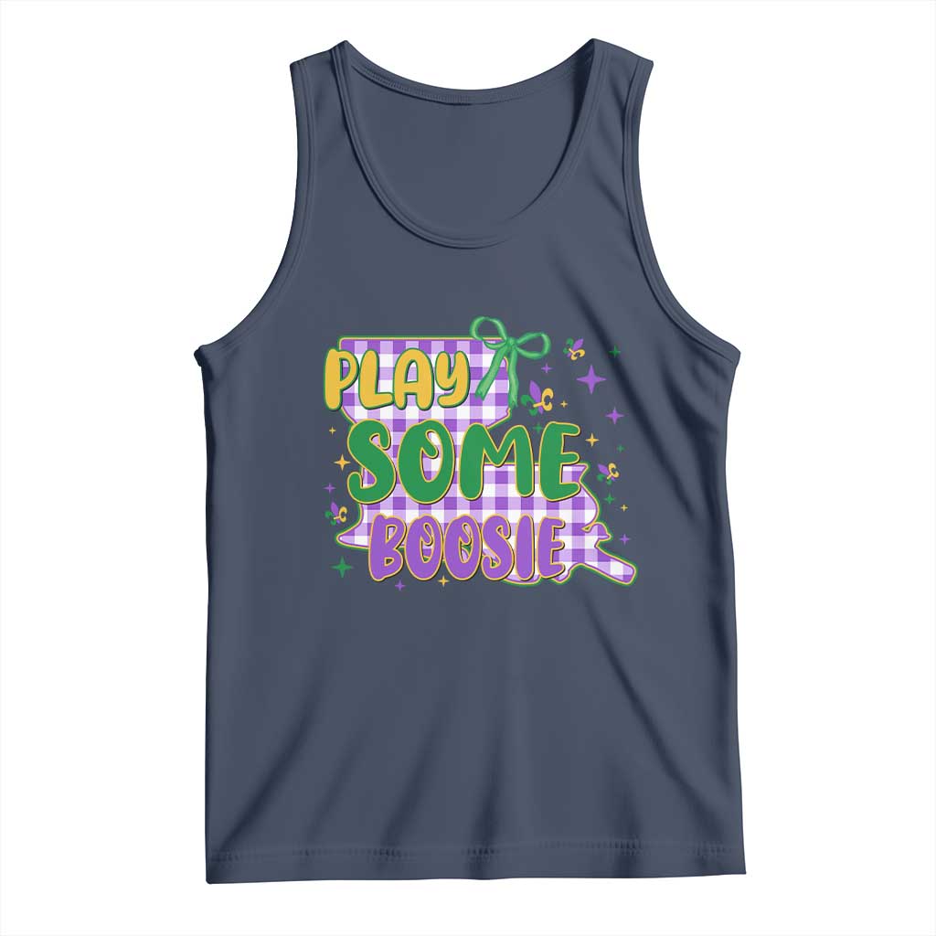 Play Some Boosie Mardi Gras Tank Top Funny Fat Tuesday Coquette Louisiana Carnival