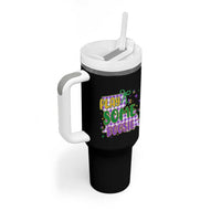 Play Some Boosie Mardi Gras Tumbler With Handle Funny Fat Tuesday Coquette Louisiana Carnival