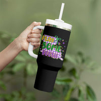 Play Some Boosie Mardi Gras Tumbler With Handle Funny Fat Tuesday Coquette Louisiana Carnival